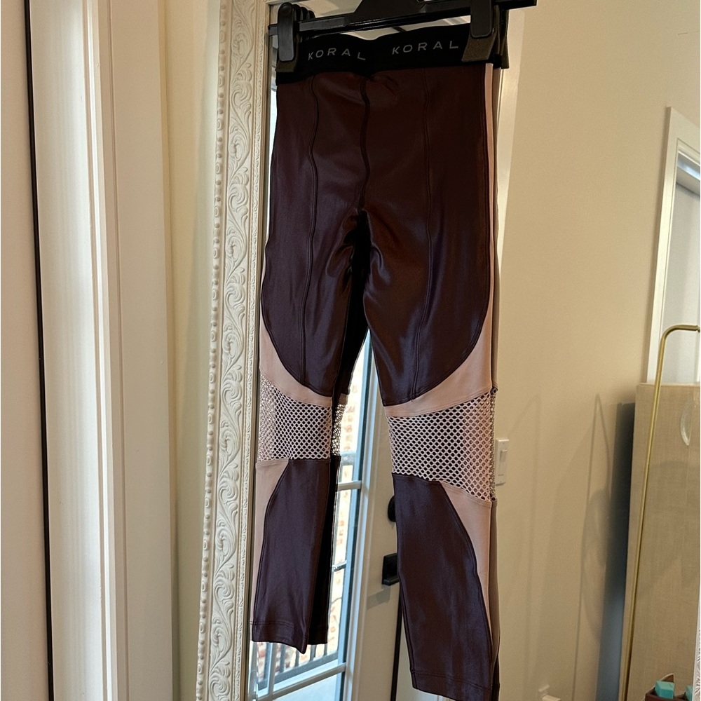 Koral Emblem Cropped Legging - Bisque/Bordeaux | Medium - Picture 7 of 9